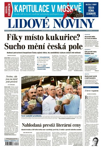 Obálka e-magazínu Lidové noviny 16.8.2018