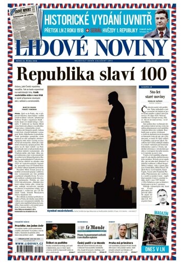 Obálka e-magazínu Lidové noviny 26.10.2018