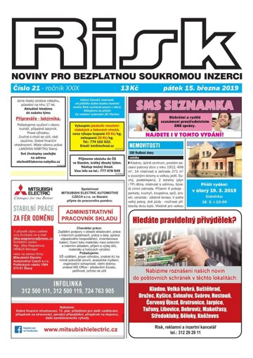 Obálka e-magazínu Risk 21/2019