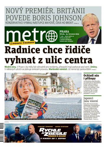 Obálka e-magazínu deník METRO 24.7.2019