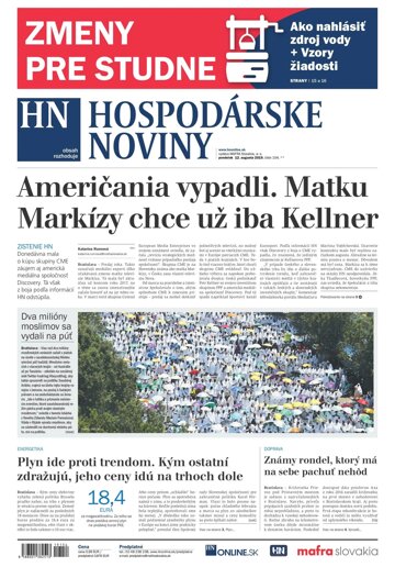 Obálka e-magazínu Hospodárske noviny 12.08.2019
