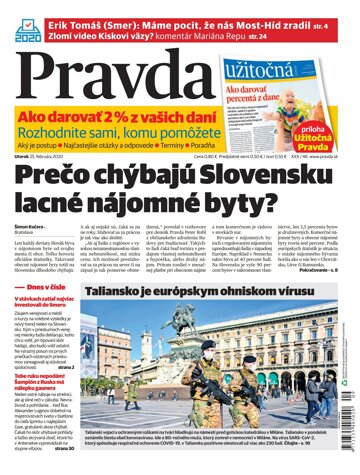 Obálka e-magazínu Pravda 25. 2 . 2020