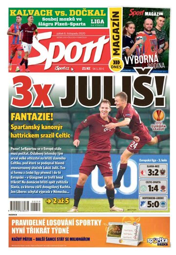 Obálka e-magazínu Sport 6.11.2020