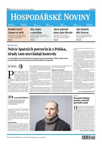 Obálka e-magazínu Hospodářské noviny 027 - 8.2.2022