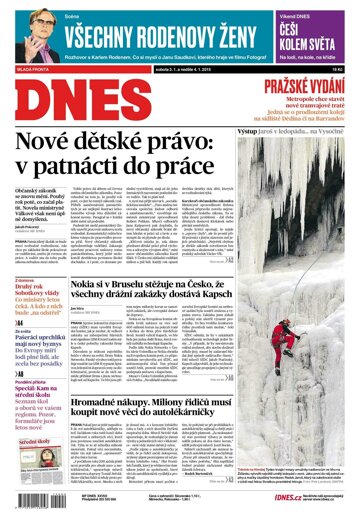 Obálka e-magazínu MF Dnes 3.1.2015