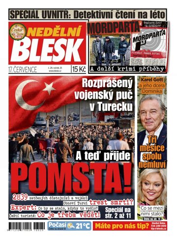 Obálka e-magazínu Nedělní Blesk 17.7.2016