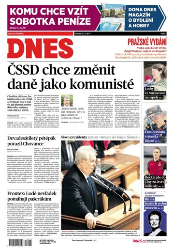 Obálka e-magazínu MF Dnes 22.2.2017