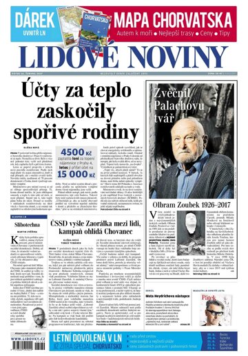 Obálka e-magazínu Lidové noviny 16.6.2017