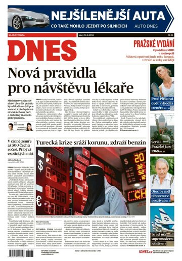 Obálka e-magazínu MF Dnes 14.8.2018