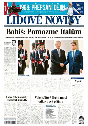 Obálka e-magazínu Lidové noviny 29.8.2018