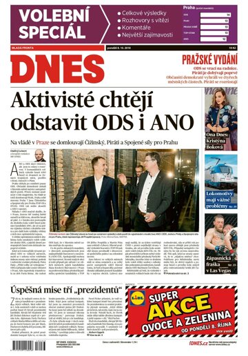 Obálka e-magazínu MF Dnes 8.10.2018