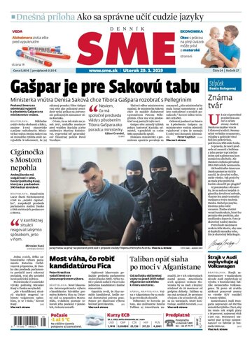 Obálka e-magazínu SME 29.1.2019