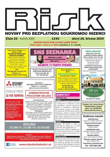 Obálka e-magazínu Risk 23/2019