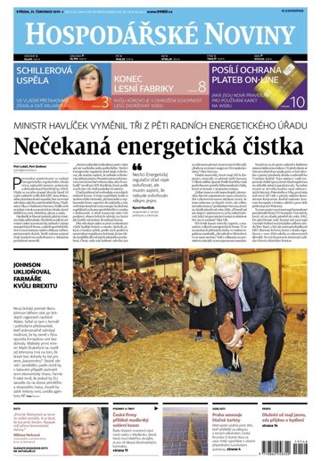 Obálka e-magazínu Hospodářské noviny 146 - 31.7.2019