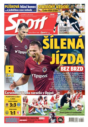 Obálka e-magazínu Sport 2.9.2019