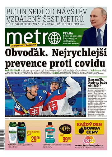 Obálka e-magazínu deník METRO 17.2.2022