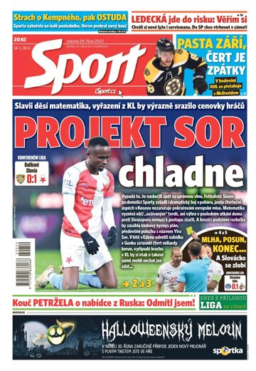 Obálka e-magazínu Sport 29.10.2022