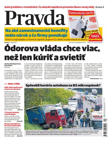 Obálka e-magazínu Pravda 16. 5. 2023