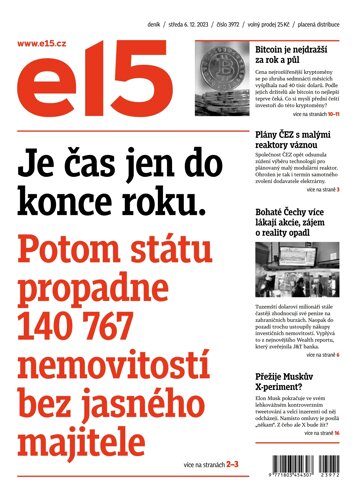 Obálka e-magazínu E15 6.12.2023