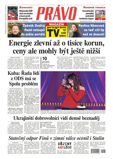 Obálka e-magazínu Deník Právo 30.11.2024