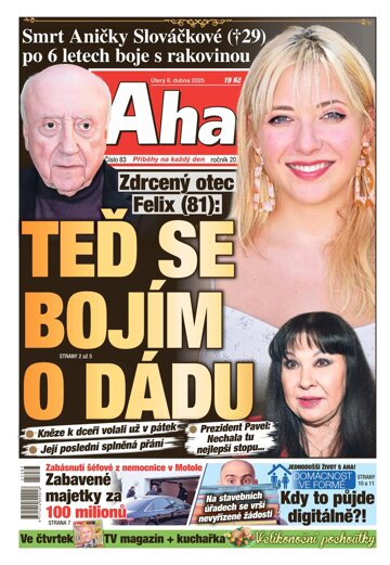 Obálka e-magazínu AHA! 8.4.2025