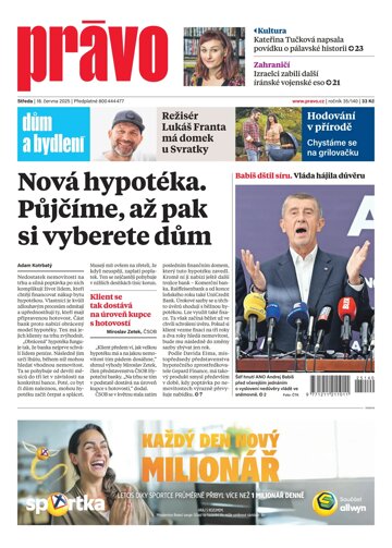 Obálka e-magazínu Deník Právo 18.6.2025
