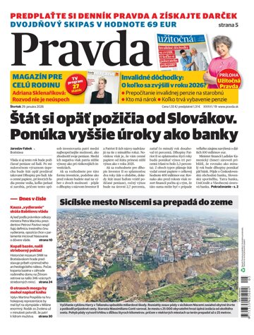 Obálka e-magazínu Pravda 29. 1. 2026