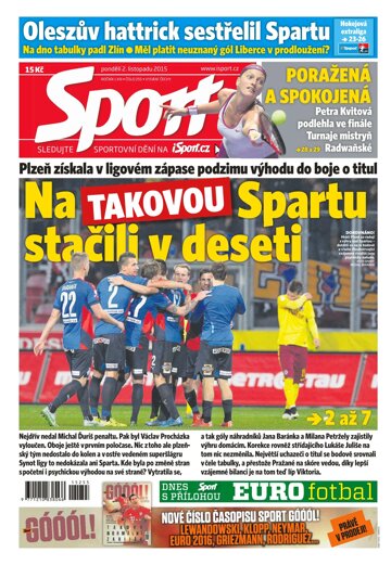 Obálka e-magazínu Sport 2.11.2015