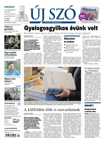 Obálka e-magazínu Új Ssó 9/1/2016