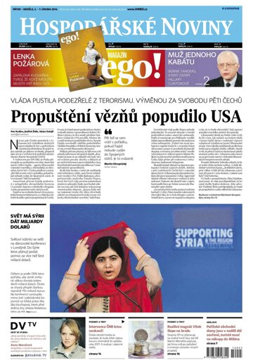 Obálka e-magazínu Hospodářské noviny 025 - 5.2.2016