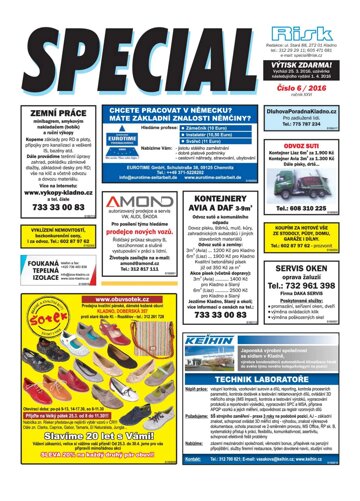 Obálka e-magazínu Special 6/2016