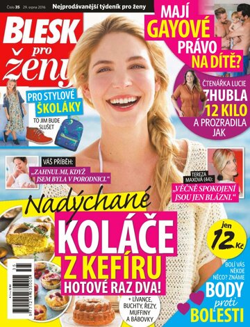 Obálka e-magazínu Blesk pro ženy 29.8.2016