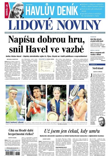 Obálka e-magazínu Lidové noviny 3.10.2016