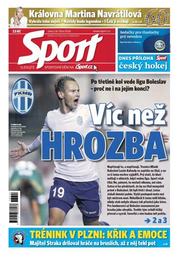Obálka e-magazínu Sport 18.10.2016