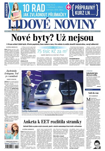 Obálka e-magazínu Lidové noviny 7.3.2017