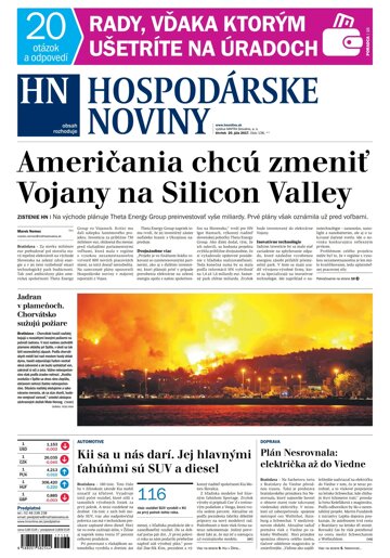 Obálka e-magazínu Hospodárske noviny 20.07.2017
