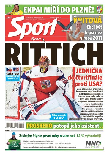 Obálka e-magazínu Sport 16.5.2018