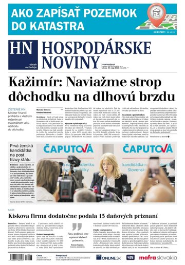 Obálka e-magazínu Hospodárske noviny 30.05.2018