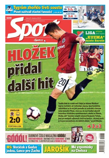 Obálka e-magazínu Sport 9.4.2019
