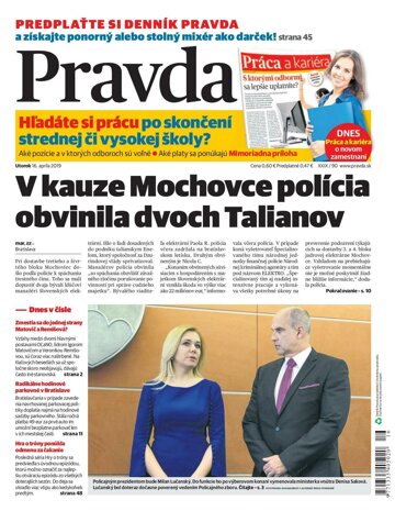 Obálka e-magazínu Pravda 16. 4. 2019