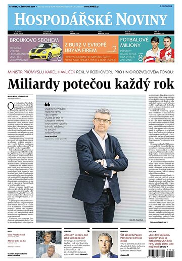 Obálka e-magazínu Hospodářské noviny 132 - 11.7.2019