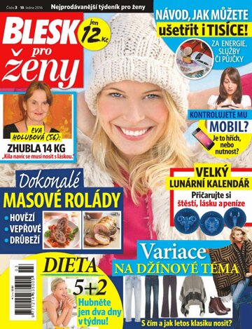 Obálka e-magazínu Blesk pro ženy 18.1.2016