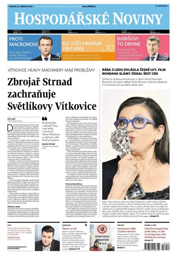 Obálka e-magazínu Hospodářské noviny 050 - 12.3.2018