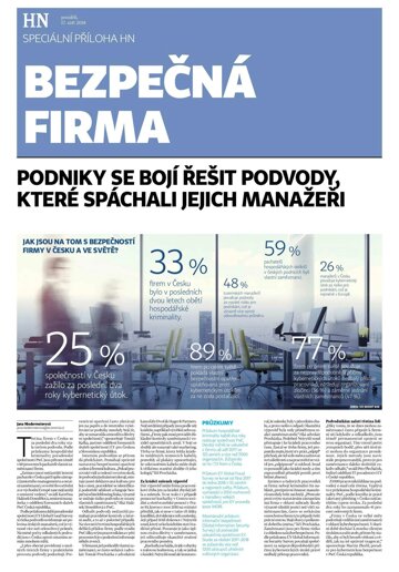 Obálka e-magazínu Hospodářské noviny - příloha 179 - 17.9.2018 příloha Bezpečná firma