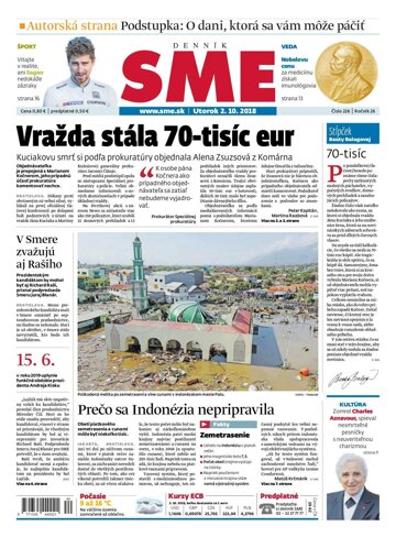 Obálka e-magazínu SME 2.10.2018