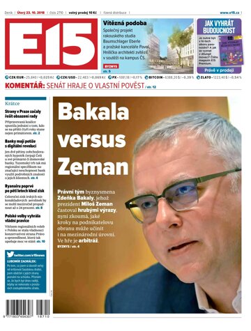 Obálka e-magazínu E15 23.10.2018