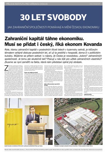 Obálka e-magazínu Hospodářské noviny - příloha 220 - 13.11.2019 příloha 30 let svobody