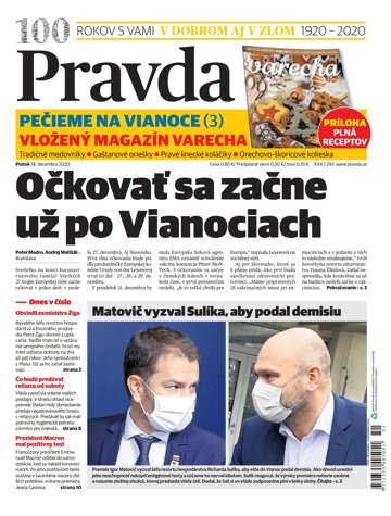 Obálka e-magazínu Pravda 18. 12. 2020