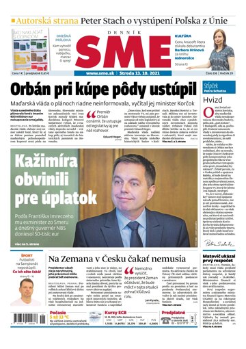 Obálka e-magazínu SME 13-10-2021