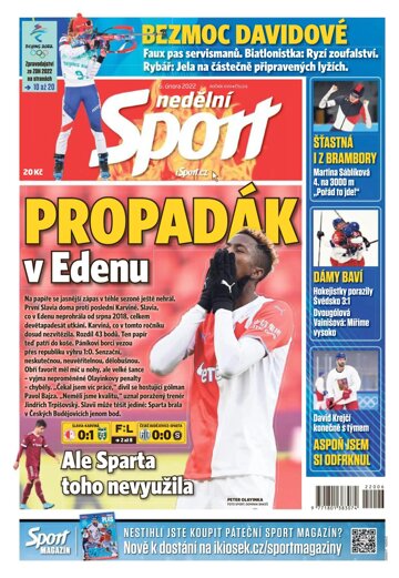 Obálka e-magazínu Nedělní Sport 6.2.2022